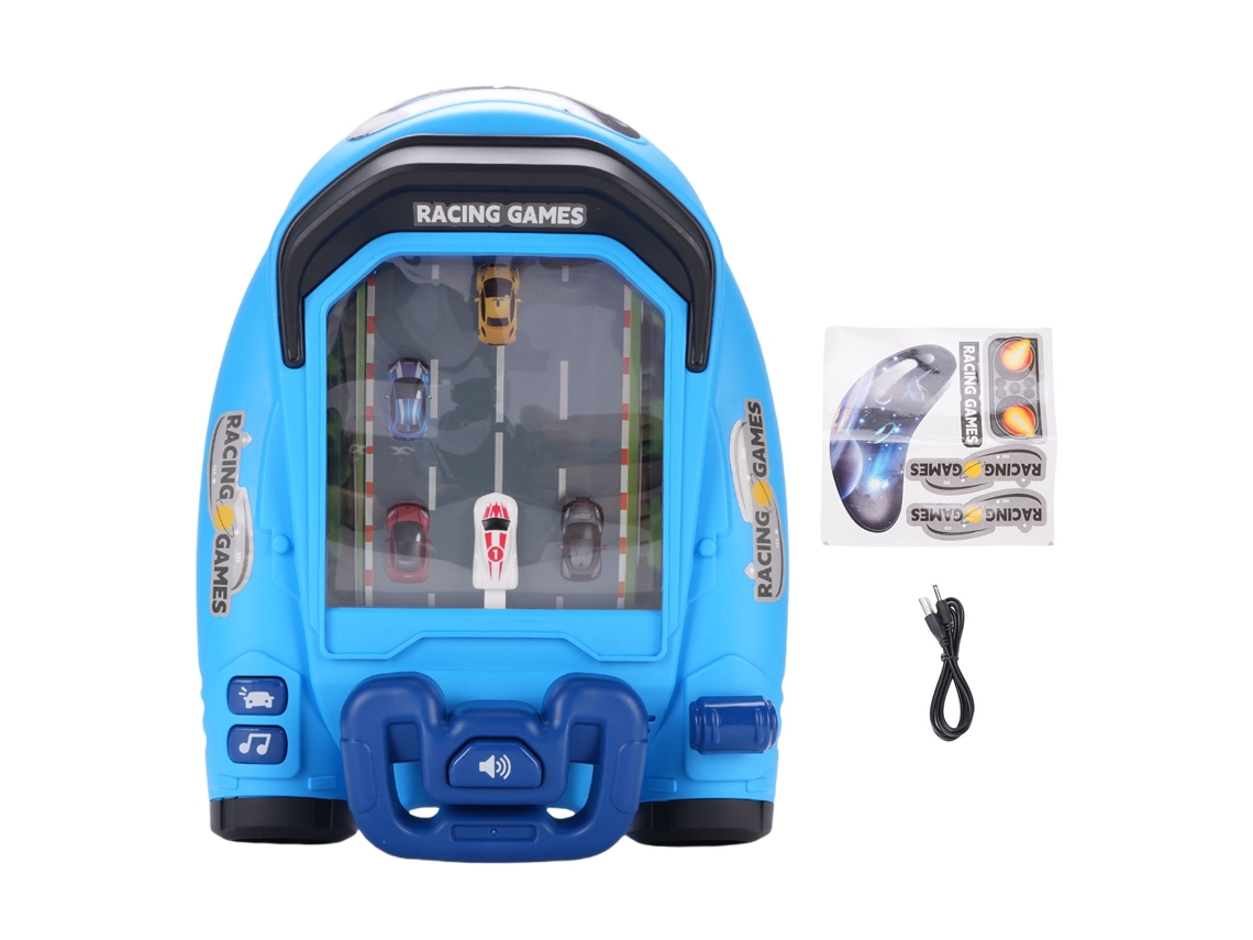 2026-volante De Carro De Carreras Juguete Consola De Juego Interactivo Para Niños Azul