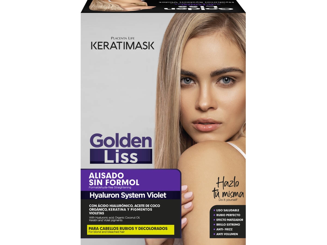 Kit de alisado BE NATURAL Golden Liss Keratimask
