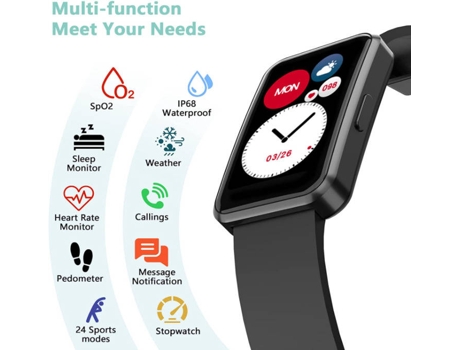 Smartwatch CHRONUS V300/303-R1 Negro