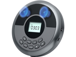 Reproductor De Cd Portátil Bluetooth Recargable Discman Con Dos Altavoces Y