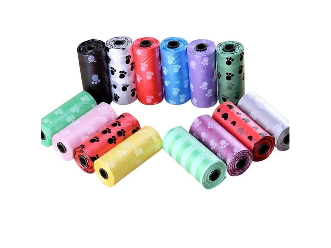 2026-10 Rollos Bolsas Degradables Para Desechos De Mascotas Perros Gatos 15 Unidades Cada Rollo 26x31cm