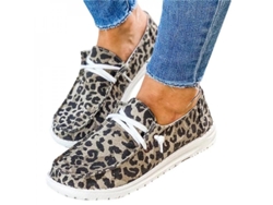 2026-zapatos De Mujer Pumps Flats Zapatos De Barco Slip On Mocasines Casuales 36 Leopardo