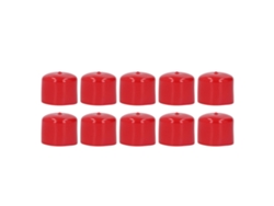 Yncm2026-10 Piezas Tapa Pvc Para Tornillos Protector Flexible Hilo Cubierta Seguridad 50mm Rojo