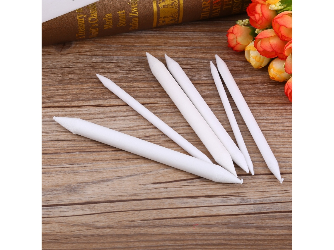 6 Gomas De Borrar De Doble Punta Para Dibujo Y Bocetos Con Carboncillo.