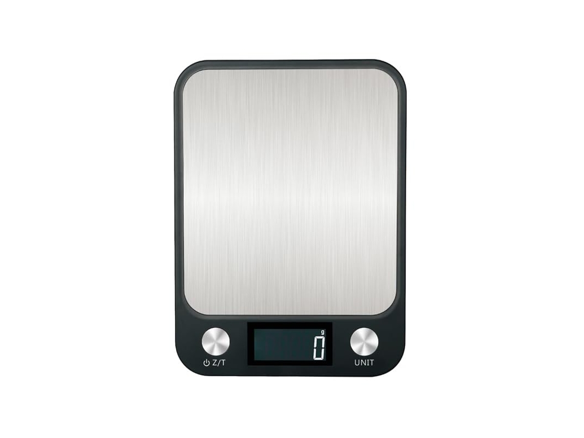 Báscula De Cocina Electrónica Impermeable, 5kg/1g, Acero Inoxidable, Negra, Con Carga Por Usb.