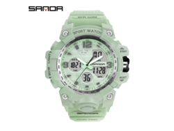 Reloj Electrónico De Moda (verde Matcha mujer) Con Acabado Luminoso, Resistente Al Agua, A Los Golpes Y Con Alarma.