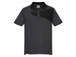 Polo Pw2 De Manga Corta - Confección Premium Para Comodidad Gris Negro / Xxxl