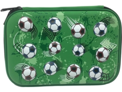 Caja de almacenamiento multifuncional, estuche de maquillaje, balón de fútbol y material escolar.