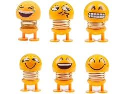 6 Figuritas Cabezonas Para Decoración De Mesa, Coche O Como Regalo Antiestrés.