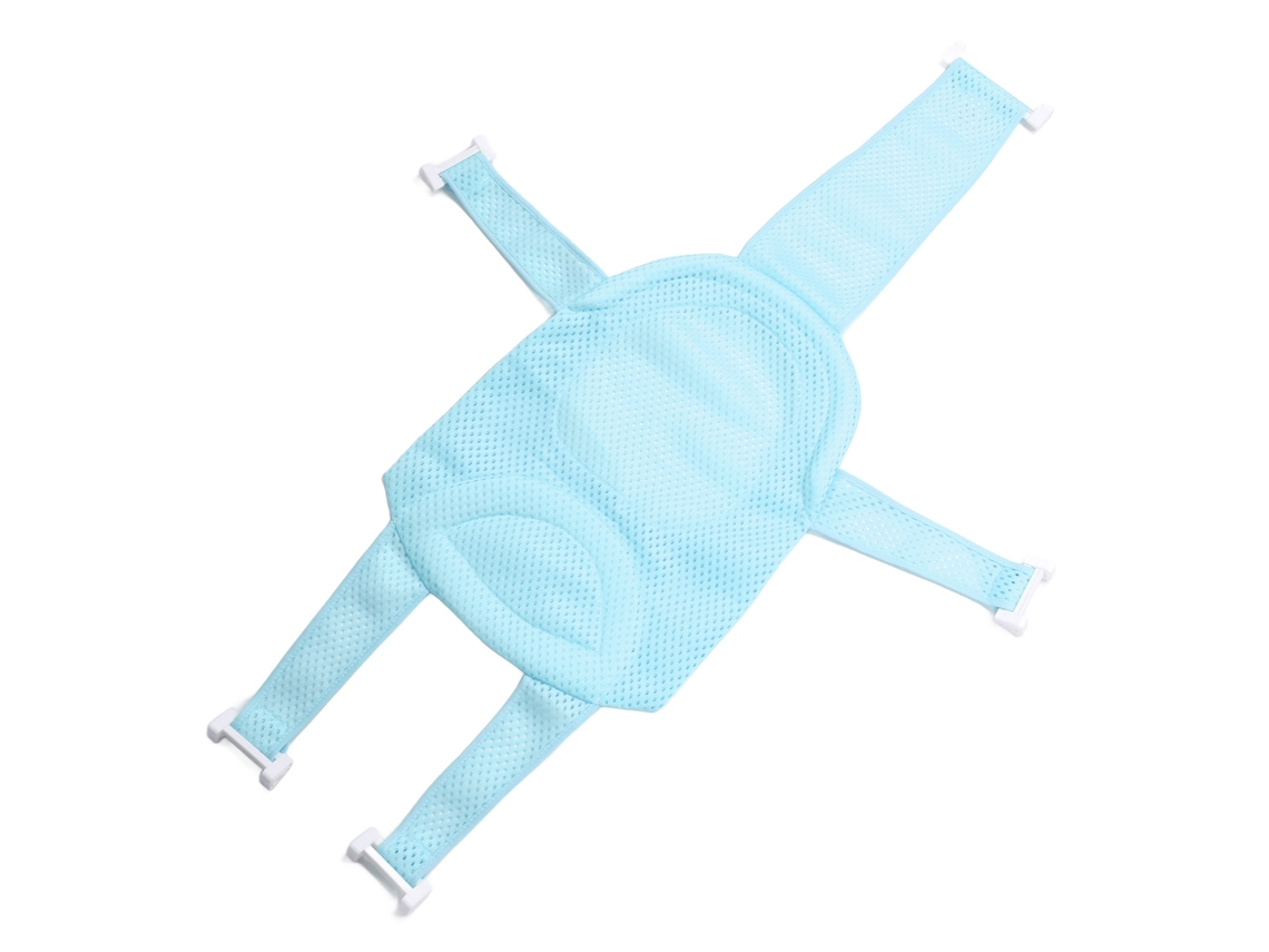 Malla Antideslizante Para Bañera De Bebé, Universal, Con Soporte De 5 Puntos, Azul Claro.
