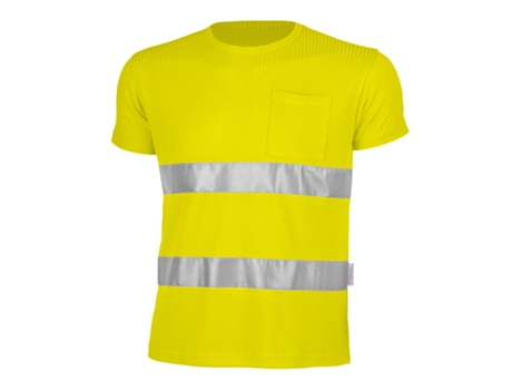 Camiseta de Trabajo QUALITEX WORKWEAR Pro Reflective Safety Tejido Mixto (Amarillo - Tam: 3XL)