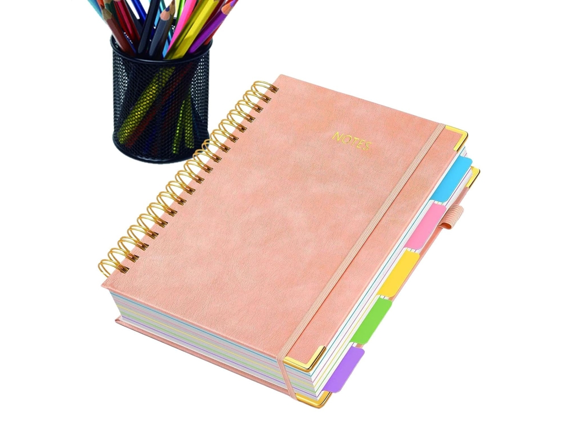 Libreta de espiral | Libreta grande B5 con separador extraíble, 300 páginas para tomar notas en casa o en la oficina, Vayotoy