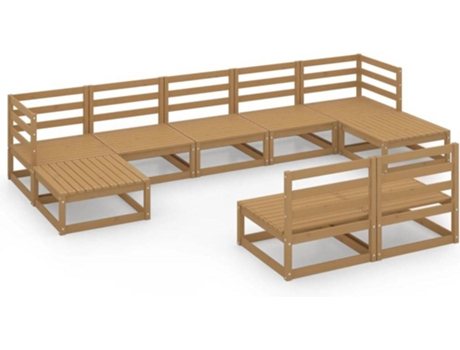 Conjunto 9 de muebles de jardín VIDAXL madera maciza de pino