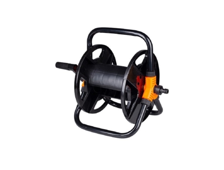Carrete de Manguera de Jardín Portátil Manual para Manguera de Agua 26X43X23Cm Negro 6608021 TRADE SHOP TRAESIO