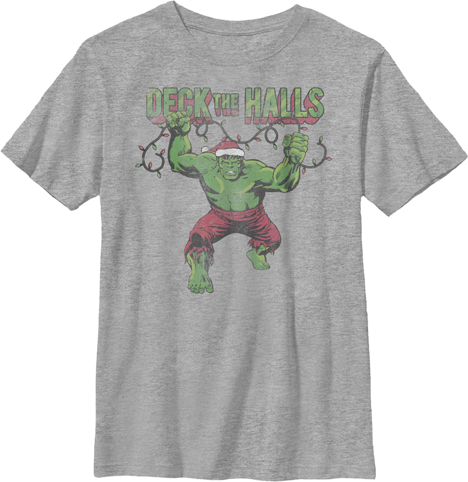 Camiseta de Niño SUPERHEROMARVEL Hulk Deck The Halls Algodón (S)