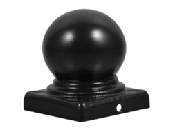 Tapa De Hierro Negro Inoomp Para Postes De Valla Cuadrados De 60 Mm Con Diseño Clásico Para Una Protección Duradera Y