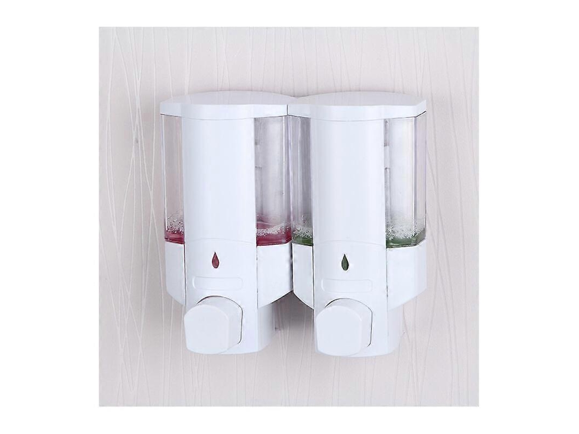 Dispensador de jabón transparente de pared para baño Rosewell, juego de 2