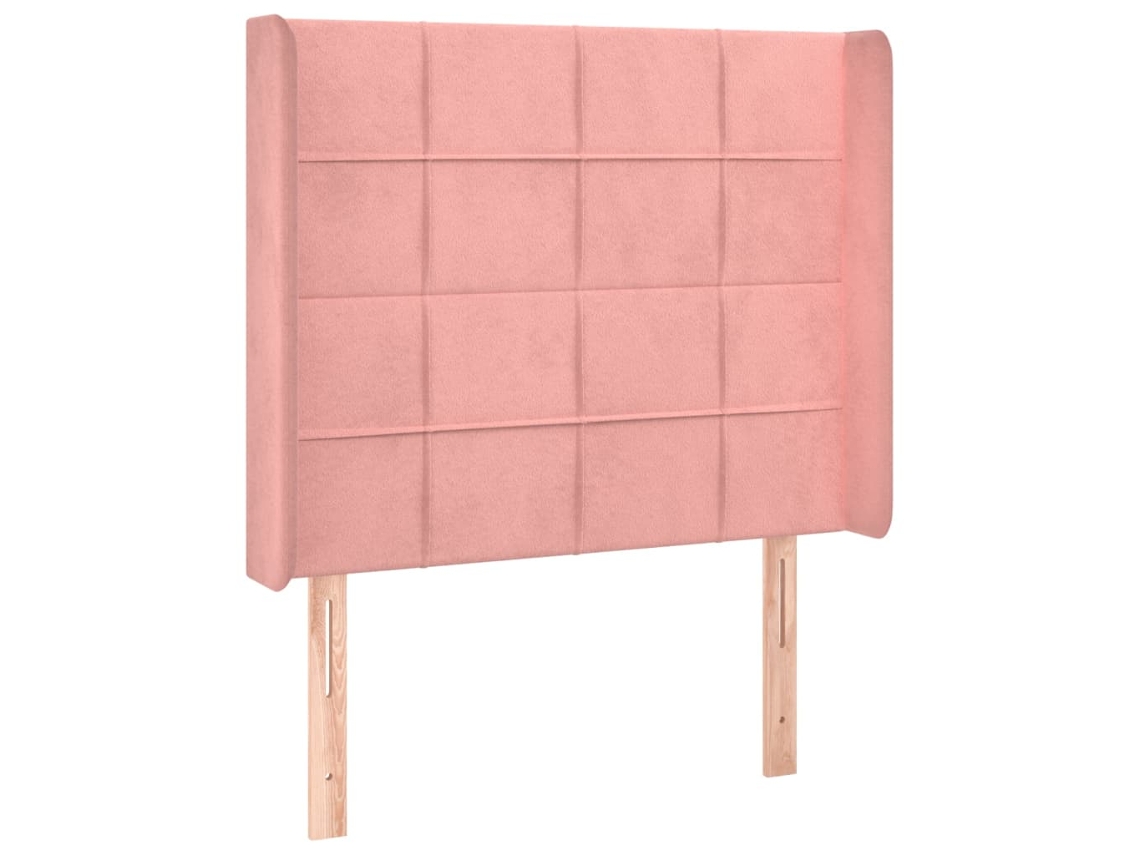 Maison Exclusive - Cabecero Con Orejas De Terciopelo Rosa 83x16x118/128 Cm