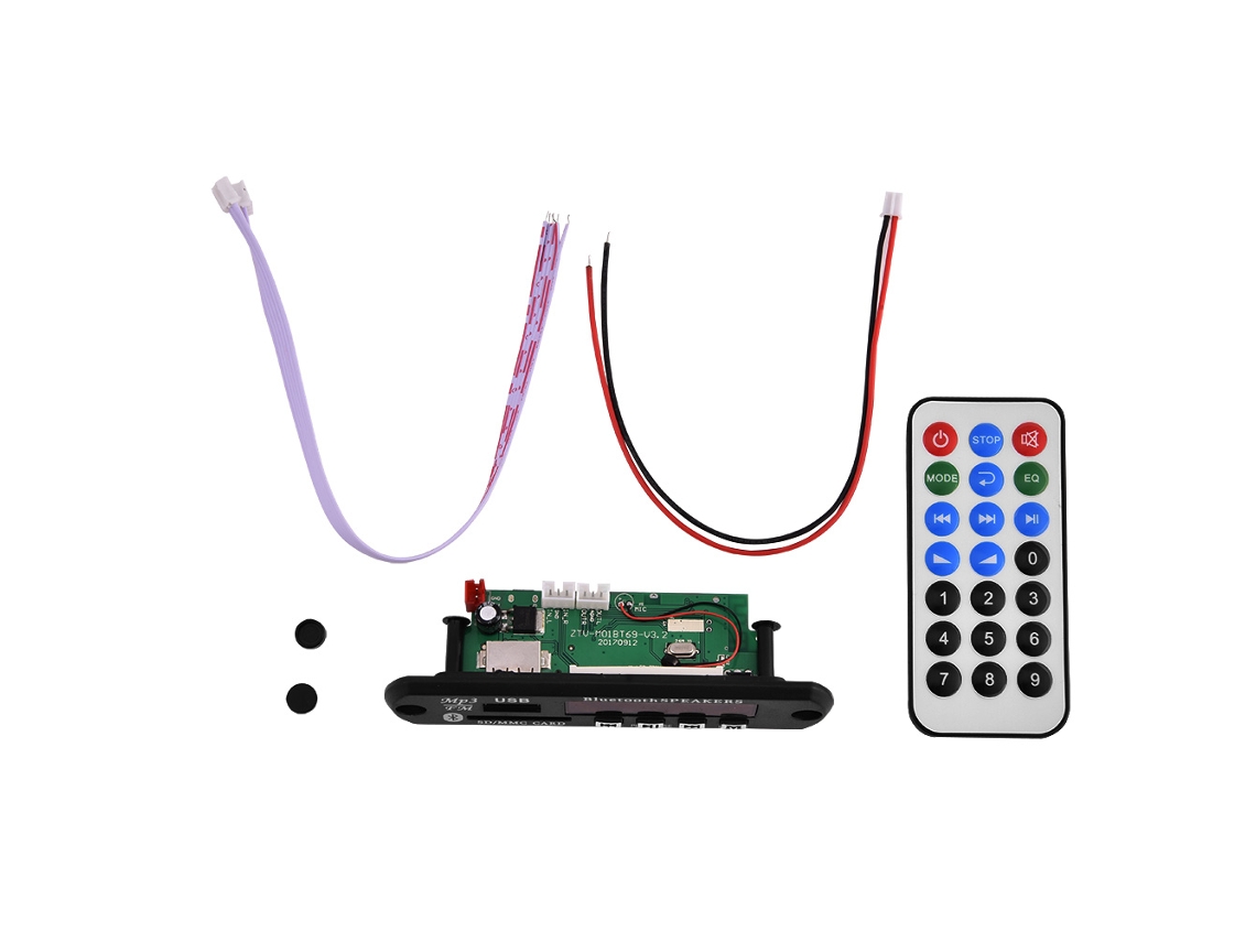 Placa Decodificadora Bluetooth Mp3 Con Usb, Sd, Radio Fm, Control Remoto, Pantalla Digital Y Manos Libres.