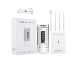 Irrigador Bucal Rascador Eléctrico Portátil 2 en 1 Hilo Dental Portátil-Blanco DIGITALLAB