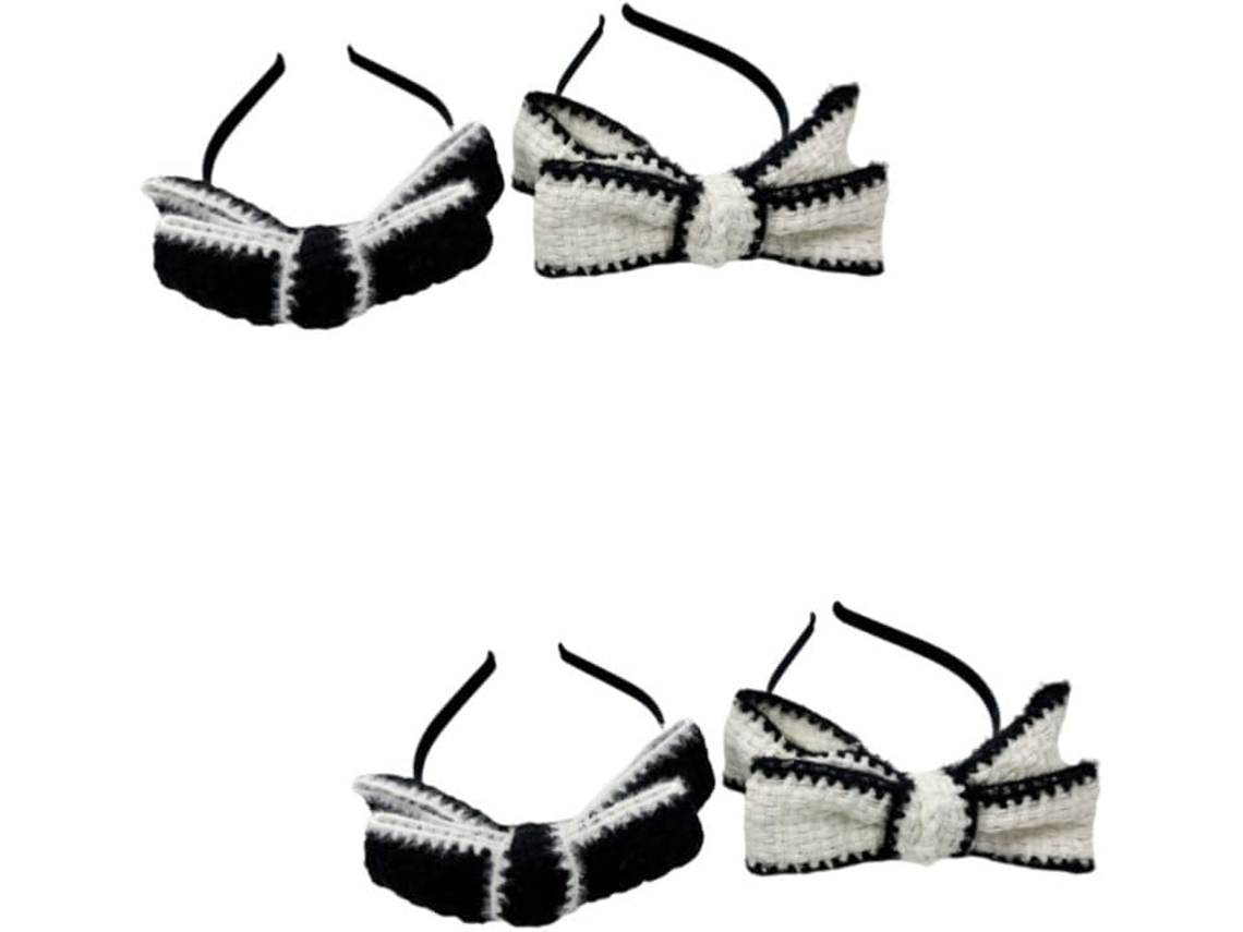 Conjunto De 2 Elegantes Tiaras Com Laço Para Cabelo, Acessórios Para Mulheres E Meninas.