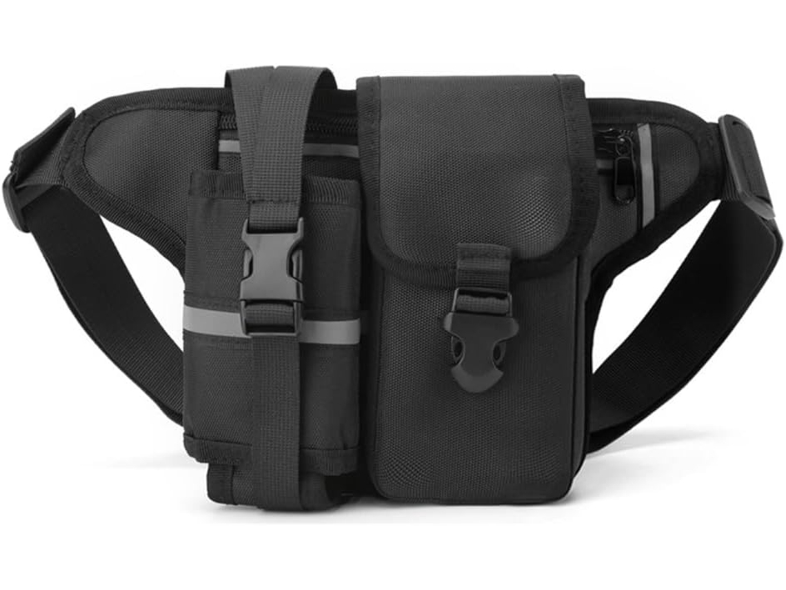 Riñonera impermeable de nailon para senderismo con portabotellas y soporte para teléfono móvil, cinturón deportivo SFUSHOS