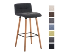 Taburete Alto Clp Lincoln, Tapizado En Tela, Base De Madera, Altura Asiento 75 Cm, ​​Respaldo Y Soporte Para...