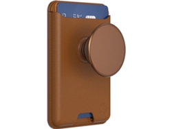 Accesorio para teléfono móvil Popsockets, tarjetero Popwallet Magsafe, color coñac