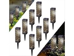 Rebe-luz Solar Exterior, 8 Unidades, Ip65 Impermeable, Luces De Jardín Led Blanco Cálido Para Fiesta De Navidad