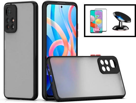 Kit Carcasa Trasera Protección Cámara + Protector de Pantalla Xiaomi Redmi Note 11T 5G GIFT4ME Negro