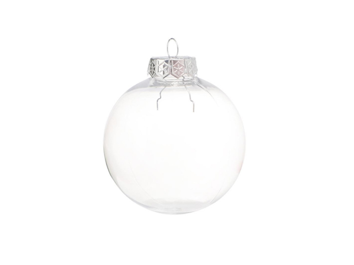 Bola Decorativa De Plástico Transparente De 6 Cm, Rellenable Para Manualidades, Ideal Para Navidad, Bodas Y Festivales.