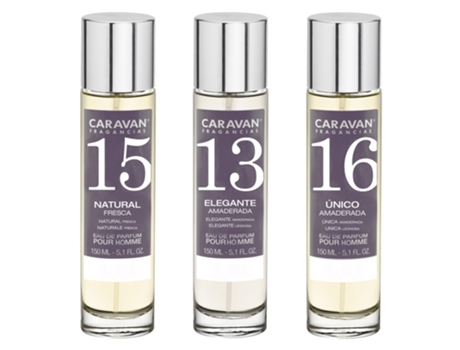 3x CARAVAN Perfume de Hombre Nº16 Nº15 Nº13 - 150ml