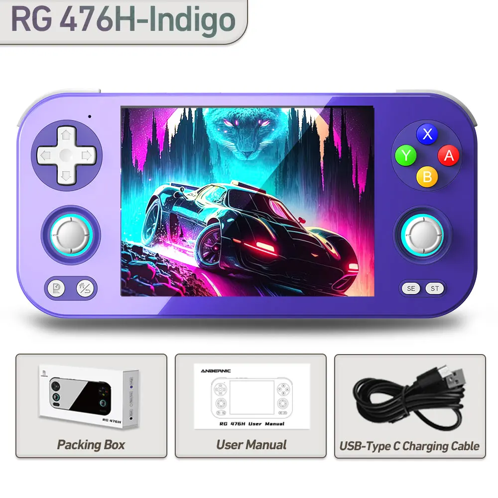 Sin Tarjeta De Juego indigorg 476h Consola De Juegos Con Pantalla Integrada De 4,7 Pulgadas Y Procesador Unisoc T820