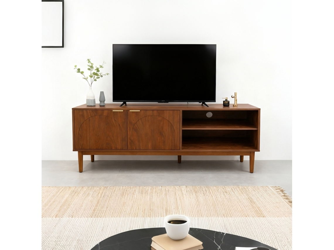 Soporte de TV escandinavo Nolan en nogal SICAAN