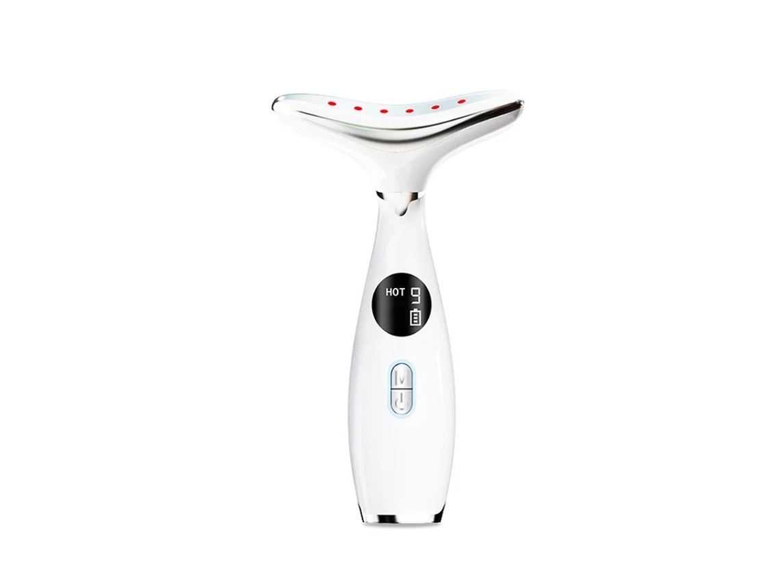 Masajeador facial eléctrico antiarrugas, dispositivo de belleza con 9 niveles ajustables, EMS, reafirmante para rostro y cuello, color blanco Yizhood
