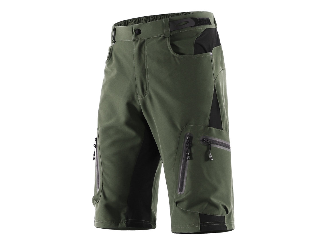 Calções Baggy Lixada Para Ciclismo Bicicleta Esportivos Respiráveis Com Bolsos Zippered Casual Masculino