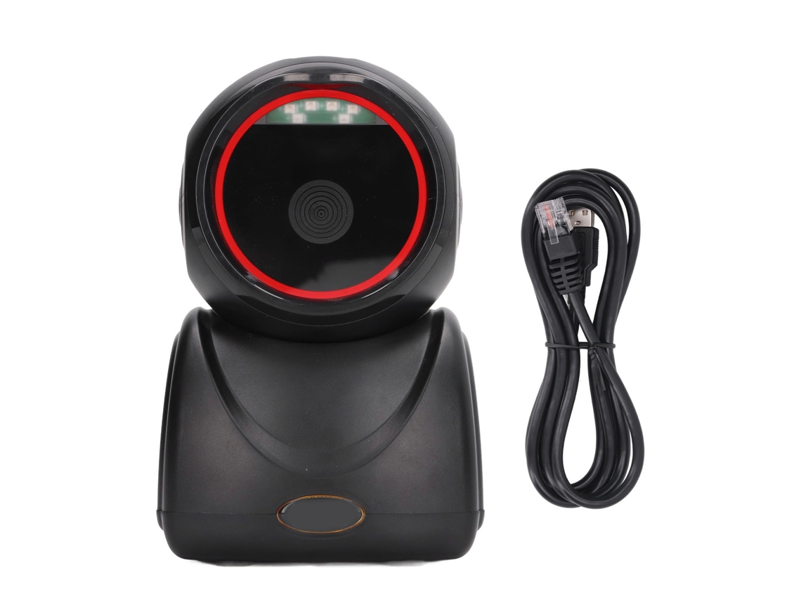 Escáner De Código De Barras Usb Omnidireccional De Escritorio Con Detección Automática Y Lectura De Códigos Qr 1d Y 2d.
