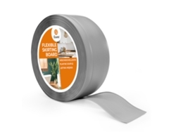 Zócalo de PVC 70x20 mm, 1 m, flexible, suave, gris Quest