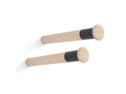 Soporte de Pared Rei MT310 Bicicleta Ø 3,8 x 31 cm Madera de haya (2 Unidades)