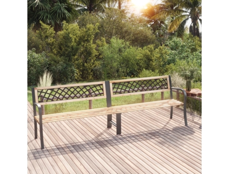 Banco de jardín VIDAXL Marrón Madera (238x58x77 cm)