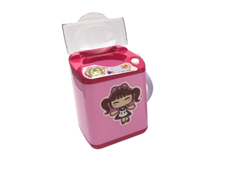Mini Simular El Juguete de La Casa Del Juego - Herramienta Eléctrica de La Lavadora Del Cepillo Del Maquillaje Chica Rosa