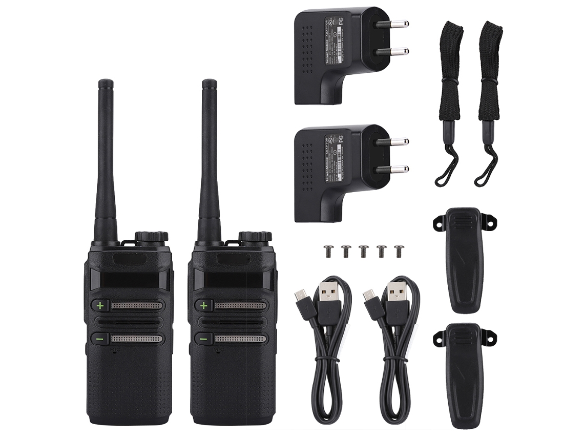 Walkie Talkie Portátil Bidireccional De 3 W Uhf 400-470 Mhz, 16 Canales, 2 Unidades.