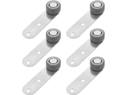 Juego De 6 Rodillos Para Puertas Correderas Con Soporte Anticaída.