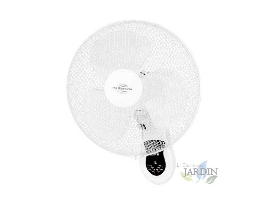Ventilador de Pared ORBEGOZO mando a Distancia 3 Velocidades - 40 W)