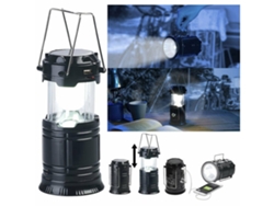 Lâmpada Solar Led 3 Em 1 Para Camping Com Lanterna De Mão E Carregador Usb, 80 Lúmenes*