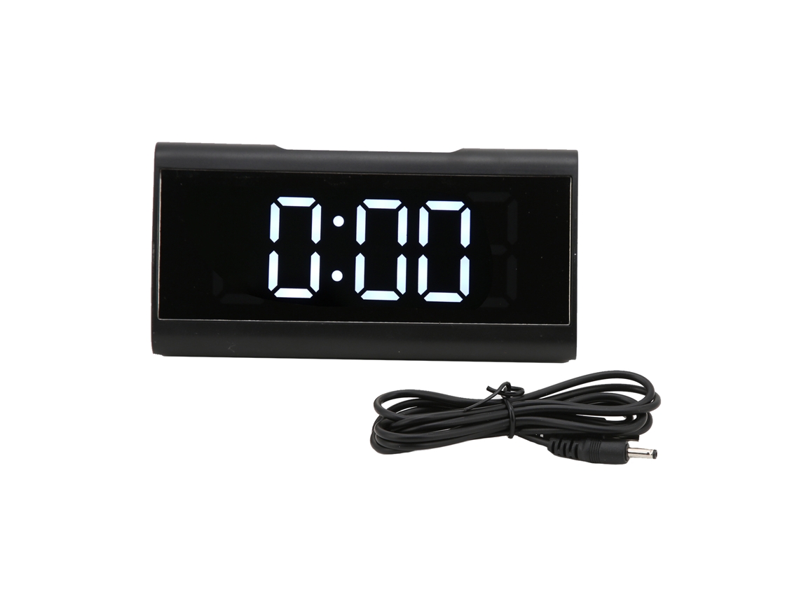 Reloj De Espejo Led Digital, Silencioso, Luminoso, Negro, Despertador Con Cable Usb Para Niños, Adultos, Dormitorio, Oficina, Hogar, Escuela, Blanco