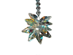 Colgante de cristal en forma de copo de nieve, creador de arcoíris, decoración para ventana.