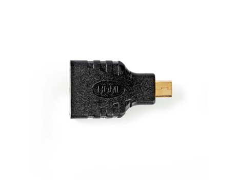 Adaptador HDMI Microconector HDMI Salida HDMI Chapado en oro Recto ABS Negro 1 PC. Caja NEDIS