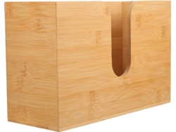 Soporte De Pared De Madera Para Pañuelos Con Bandeja Y Dispensador, 29 X 11,5 X 19 Cm.