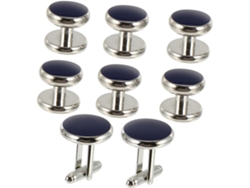Gemelos Redondos De 8 Piezas Para Hombre, Camisas Con Puños Franceses A Juego.